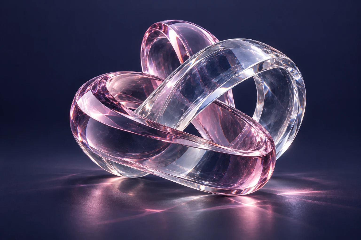 Illustration: a glass structure in Wizhit’s indigo and pink colours, for Tailor.